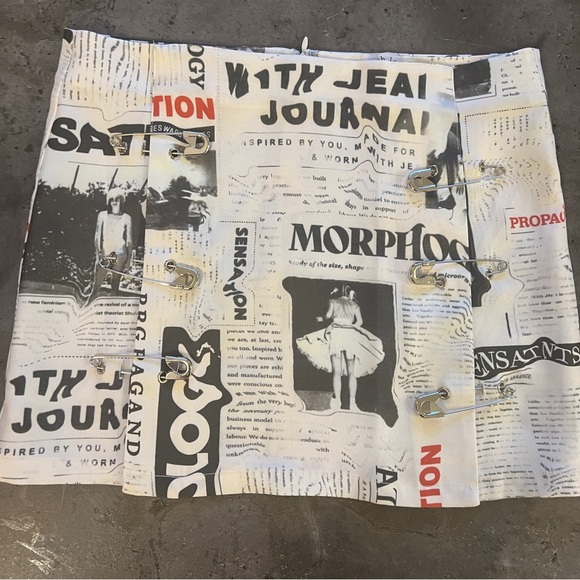 With Jean newspaper Safety Mini Skirt | Read All About It - Picture 6 of 7